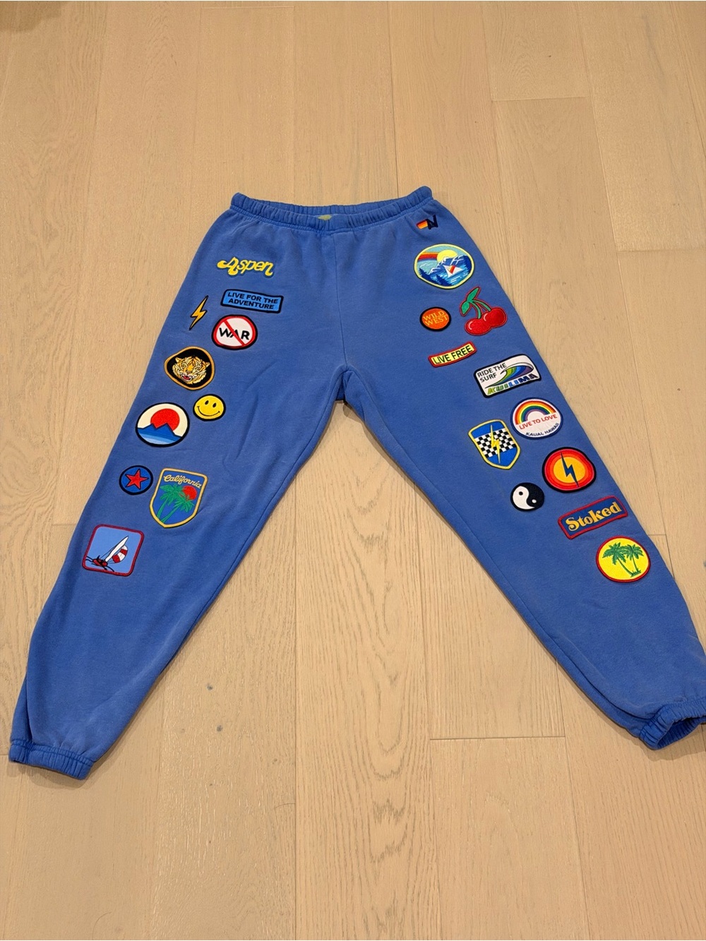 Aviator Nation Aspen Patch Sweatpants Adventure Blue, Size L